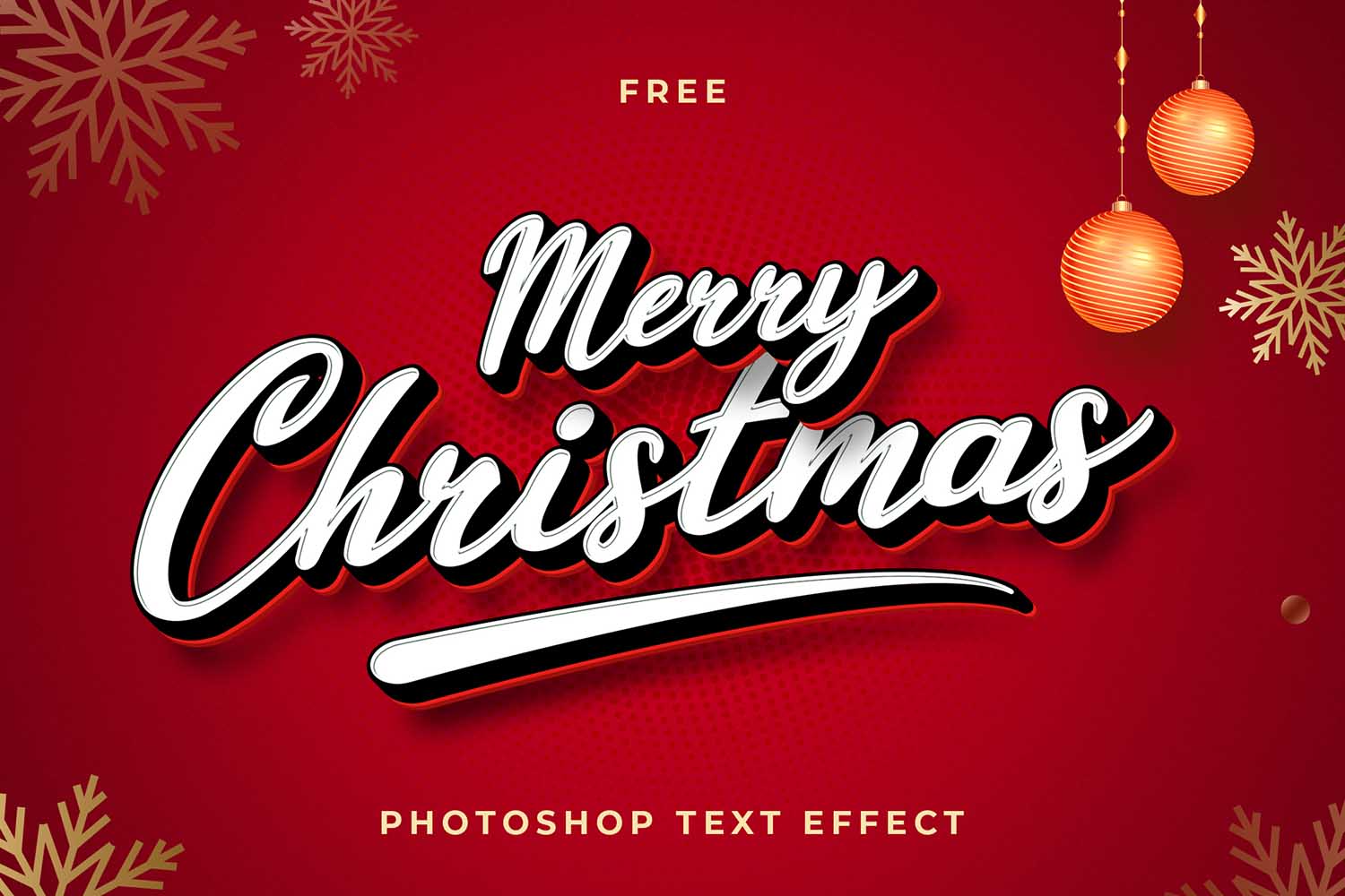 Free Christmas Wishes Text Effect PSD