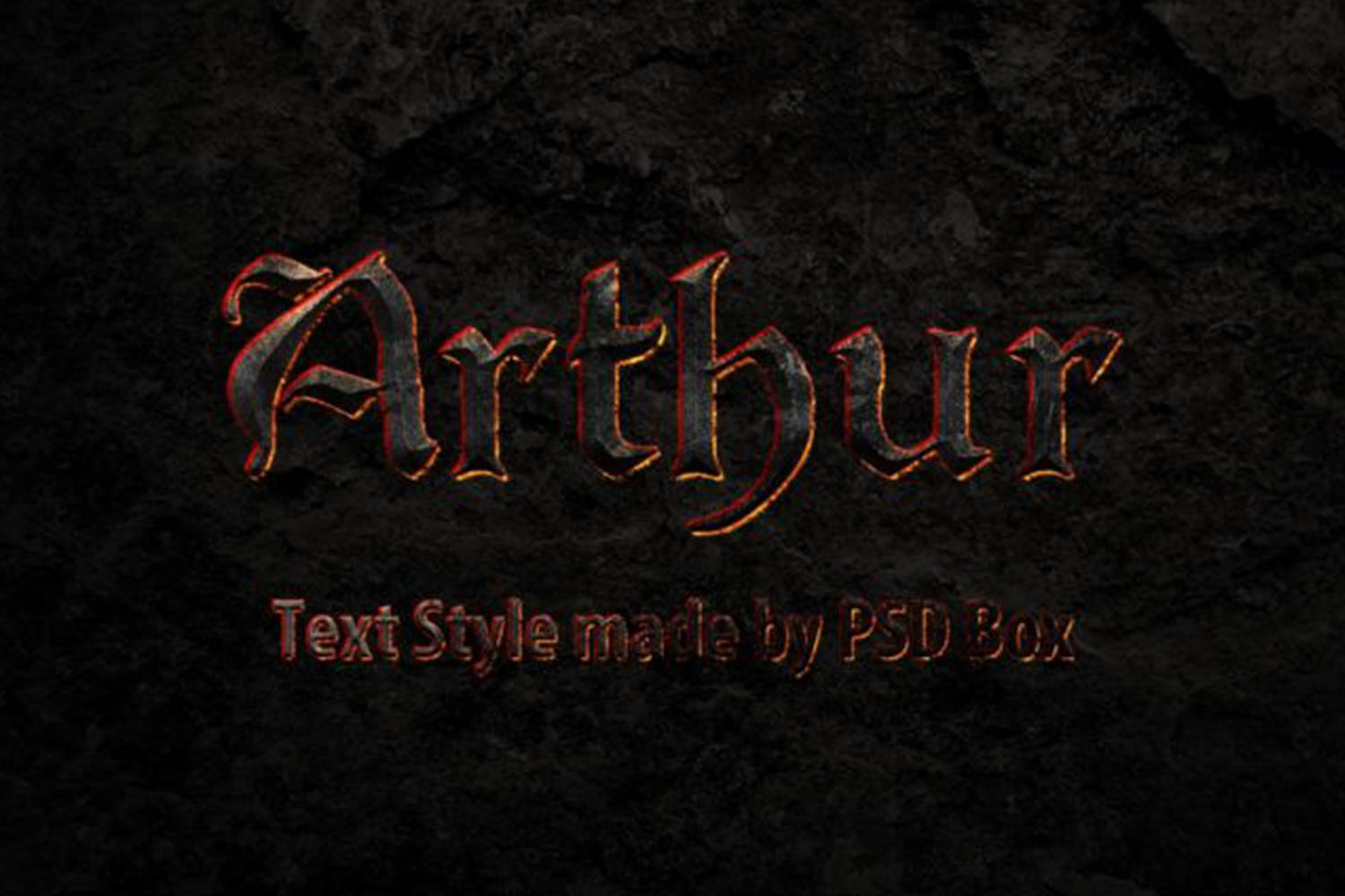 Medieval Text Style PSD