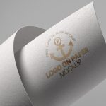 Paper Logo Mockup Free Download