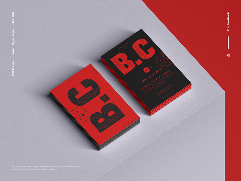 Branding Stack Business Card Mockup Free