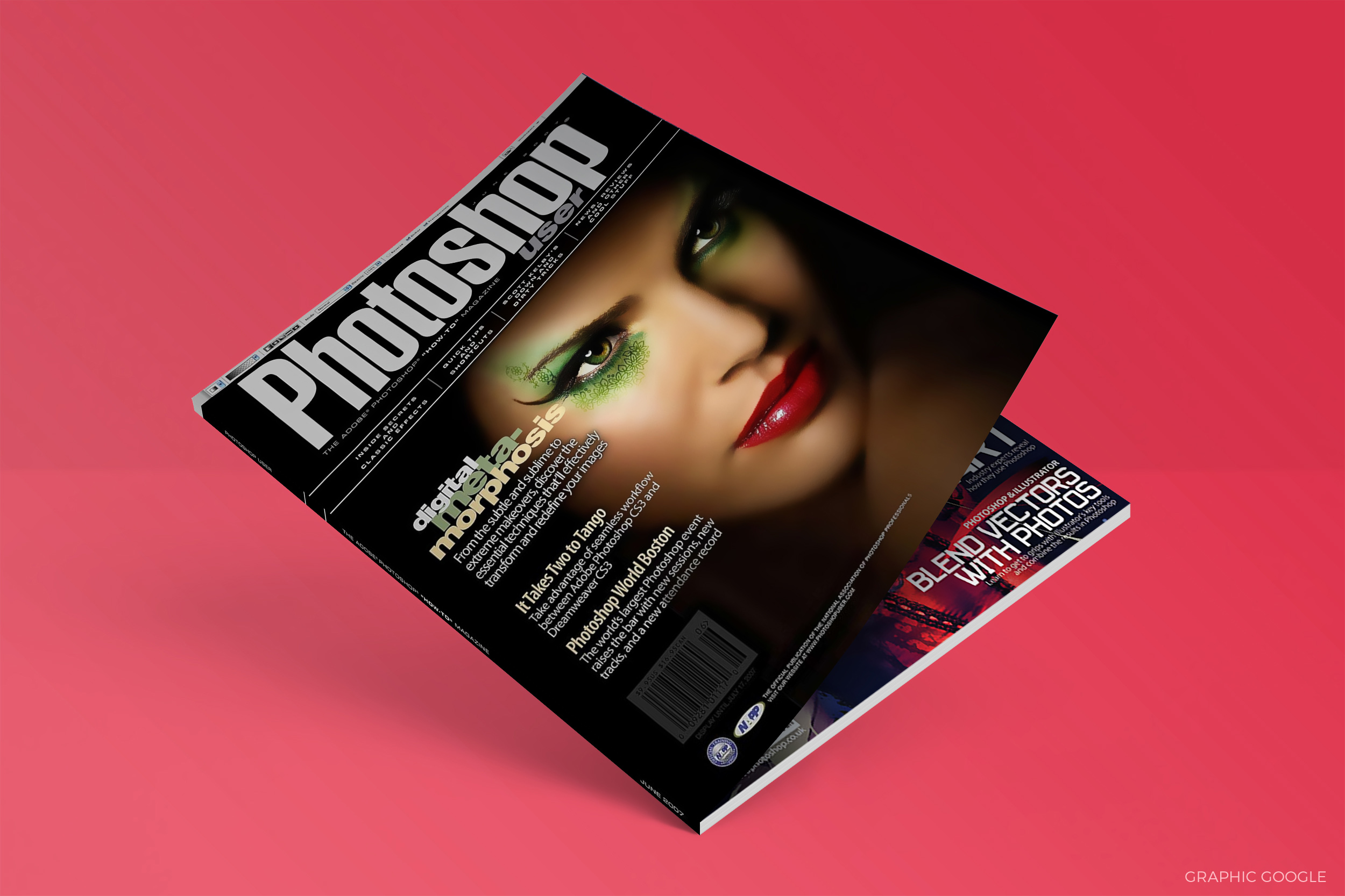 Flat Magazine Mockup Free Download