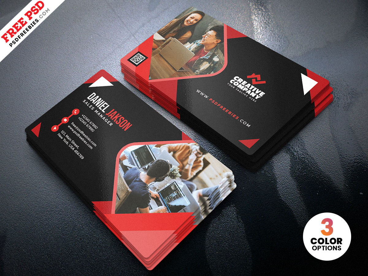 Abstract Business Card PSD Free Download