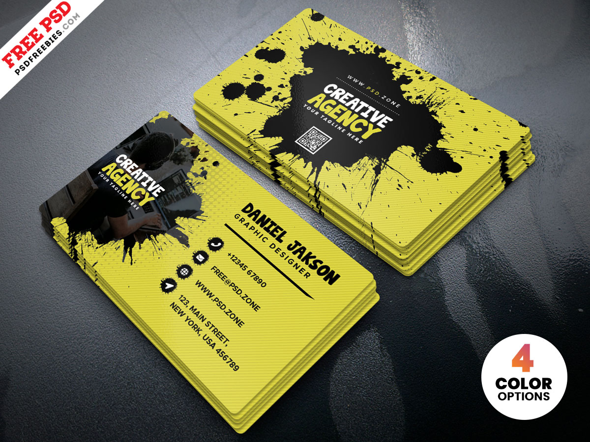 Agency Business Card Design PSD Free Download
