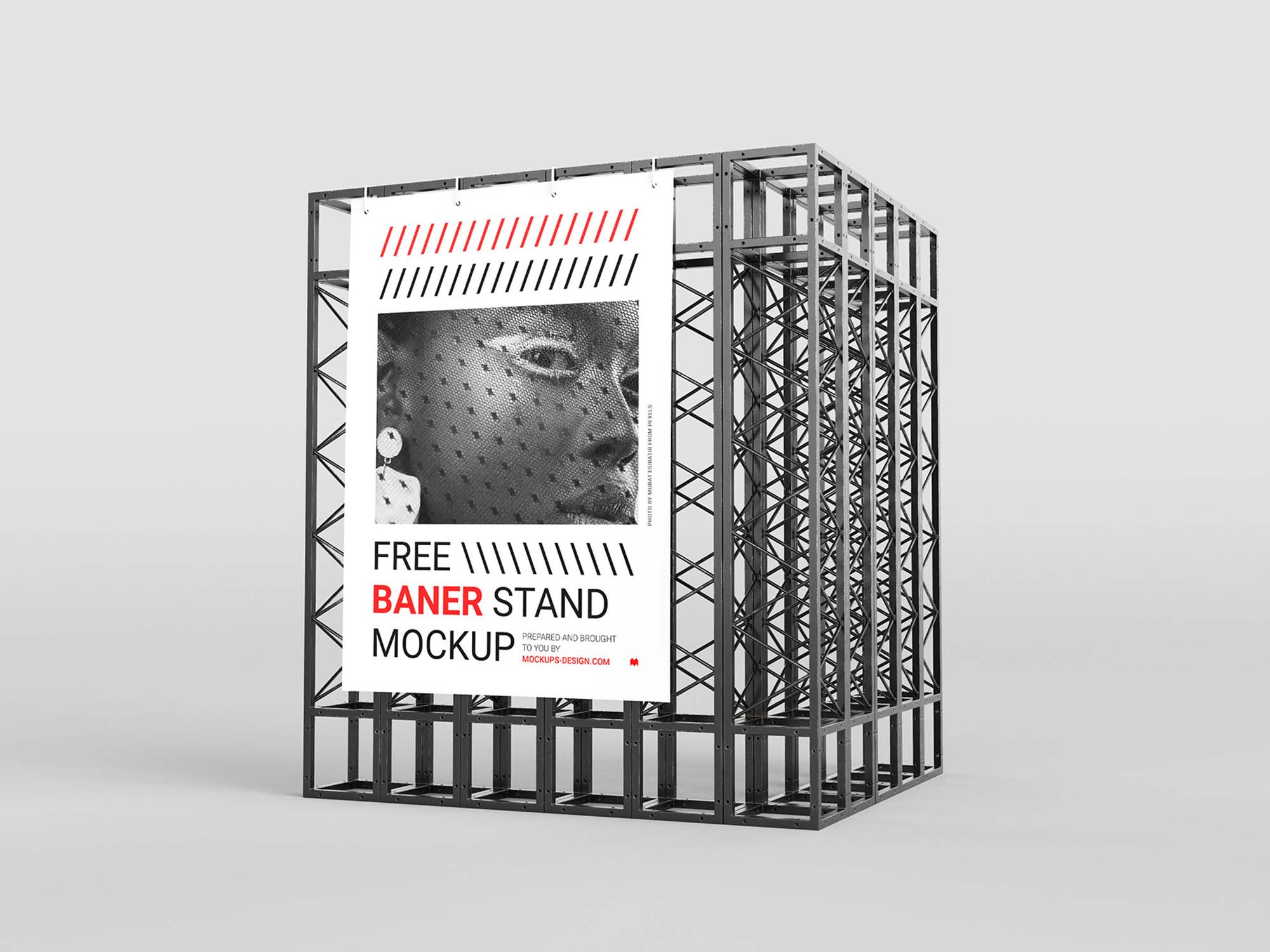 Free Banner Stand Mockup (PSD)