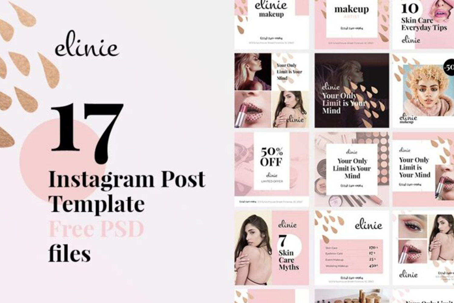 Beauty Instagram Post Template  Free Download