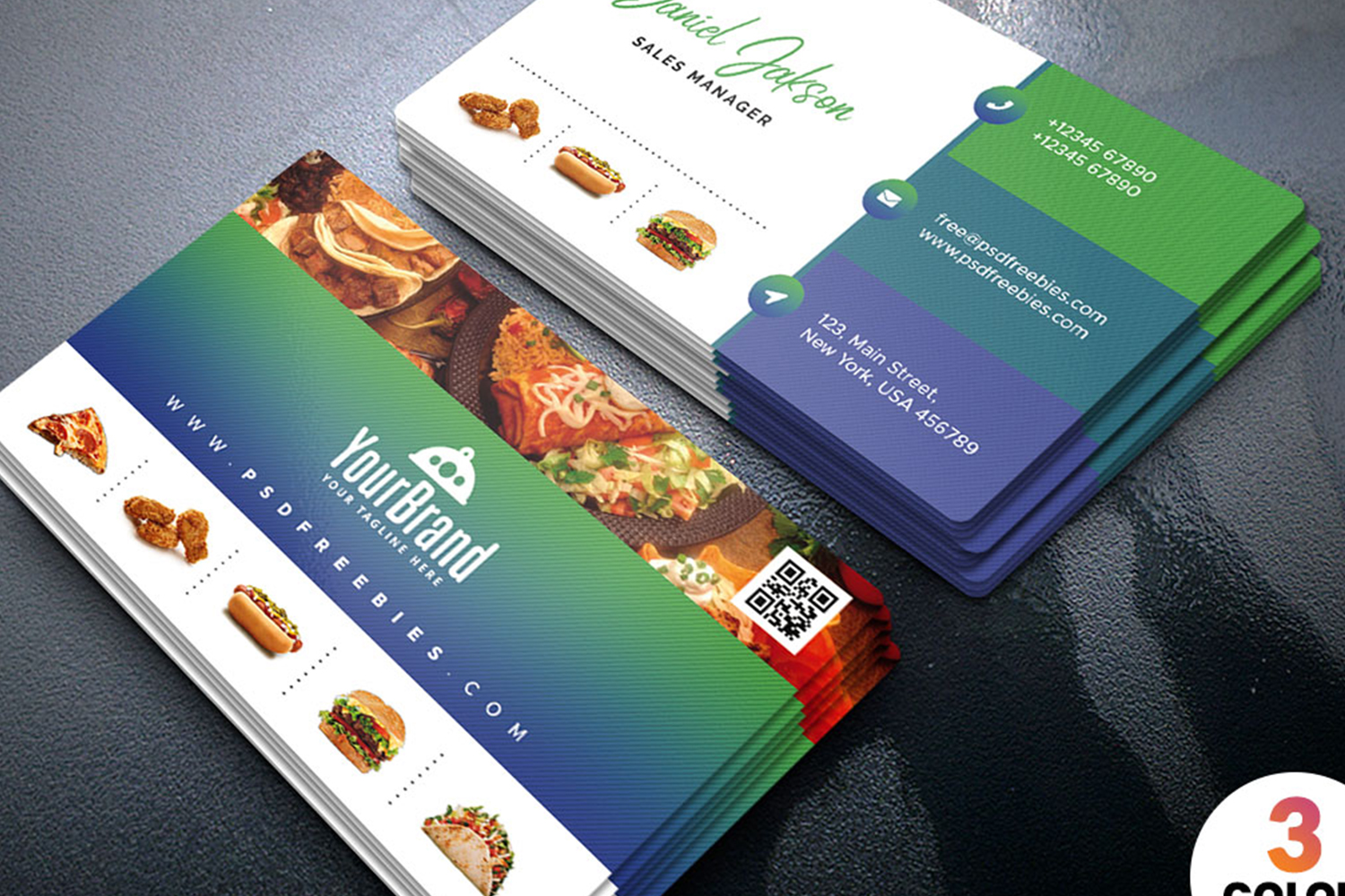 Best Restaurant Business Card PSD Free Download