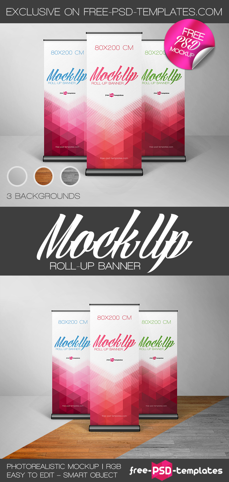 FREE ROLL-UP BANNER MOCK-UP IN PSD