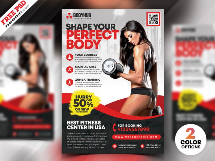 Body Fitness Gym Flyer PSD Free Download