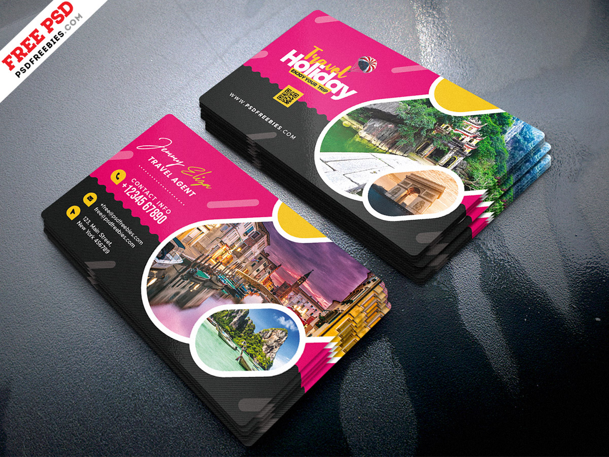 Business Card for Travel Agency PSD Free Download