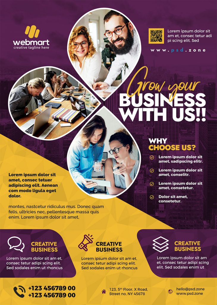 Business Promotion Creative Flyer Design PSD Free Download