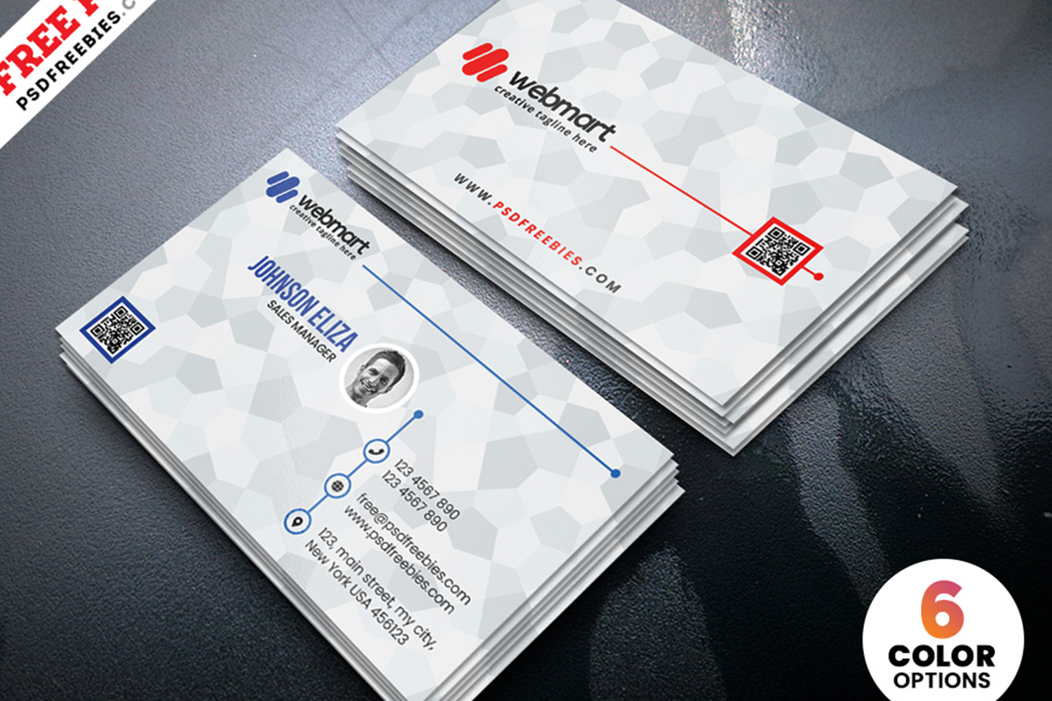 Clean Simple Business Card PSD Free Download