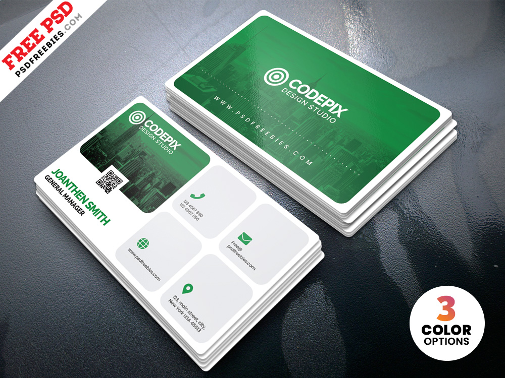 Corporate Business Card Design PSD Free Download