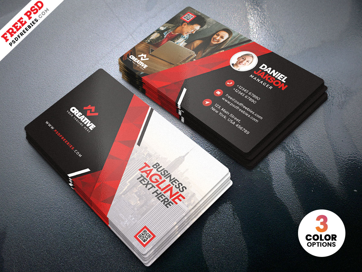 Creative and Modern Business Card PSD Free Download