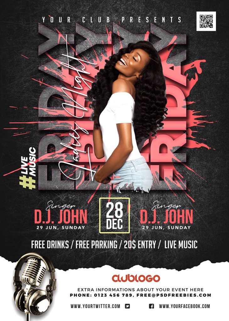 Designer Night Club Party Flyer PSD Free Download