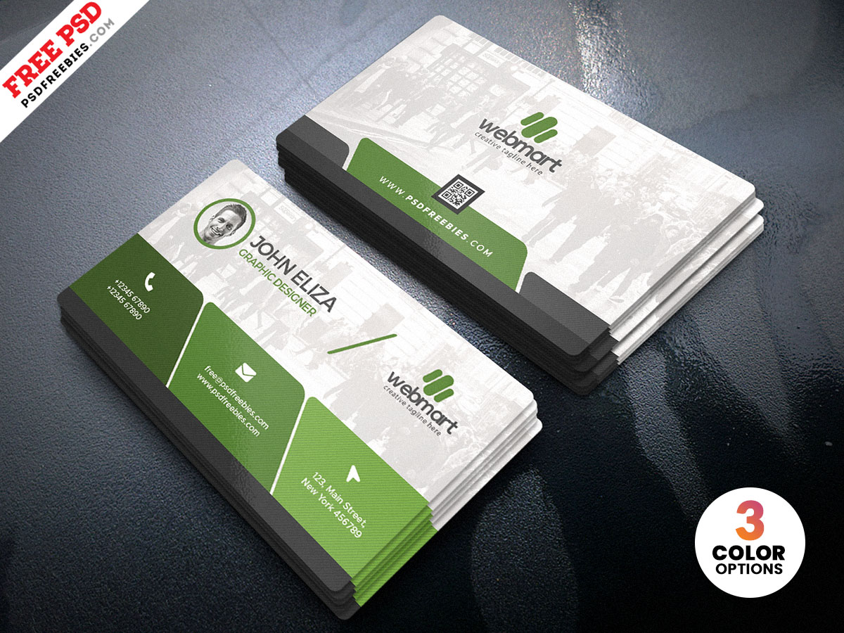 Elegant Corporate Business Card PSD Free Download