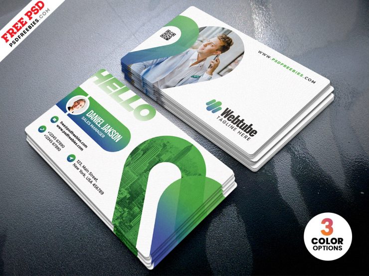 Elegant Minimal Business Card Template PSD Free Download