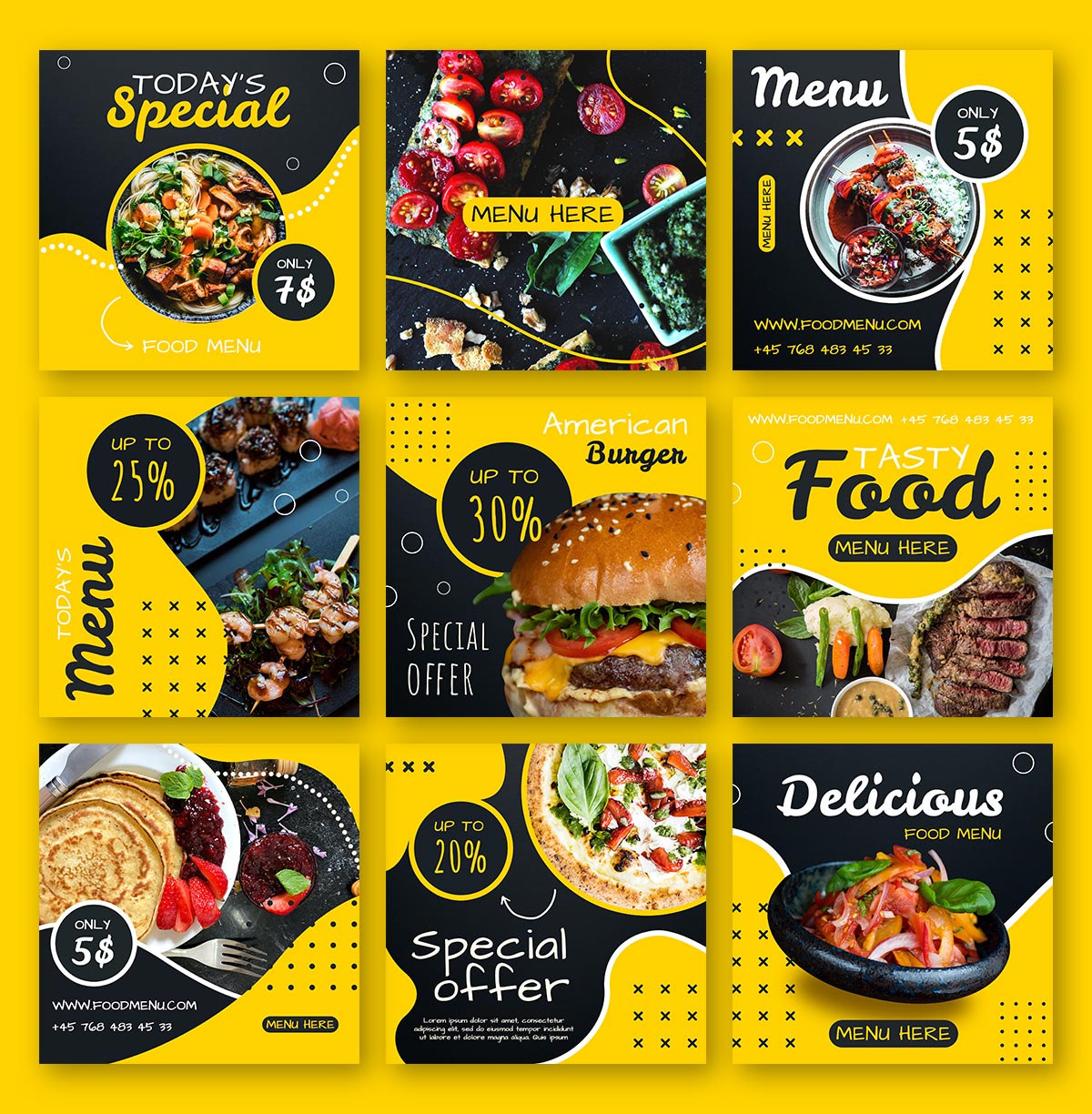 Food Instagram Posts Templates Free Download