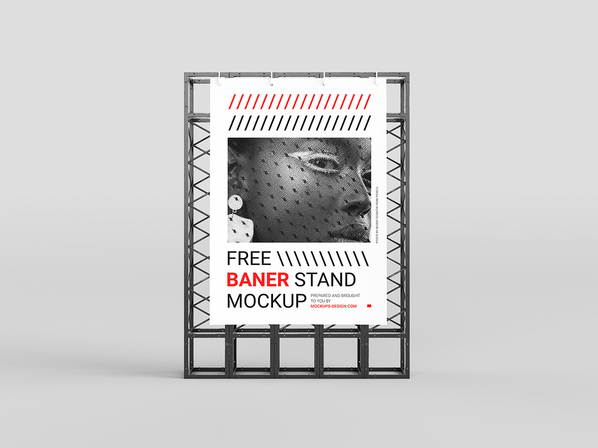 Free Banner Stand Mockup (PSD)