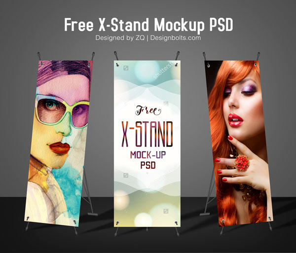 High Quality X-Stand Banner Mockup Free Download
