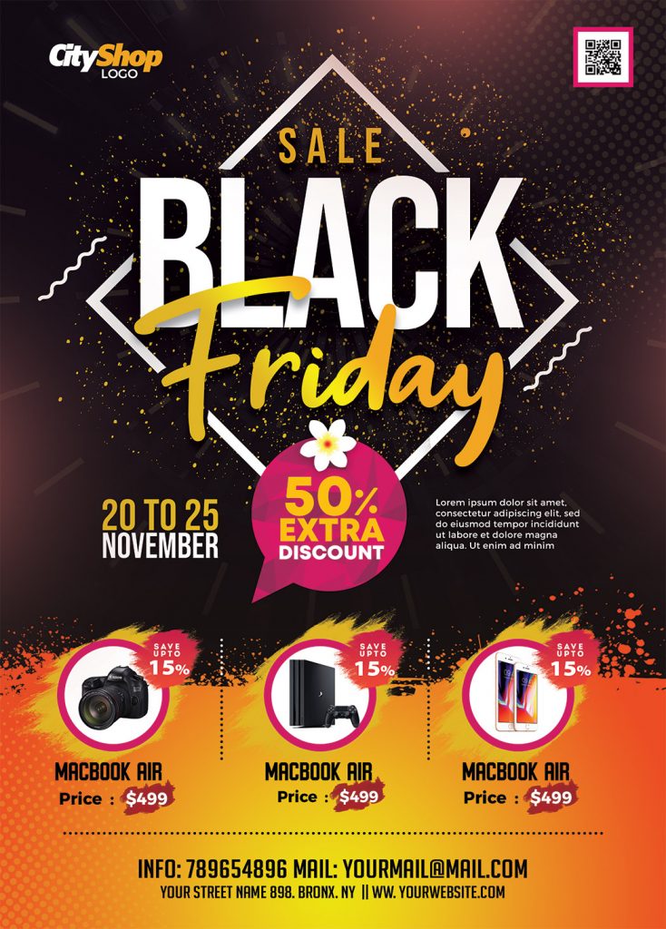 Latest Black Friday Sale Flyer PSD Free Download