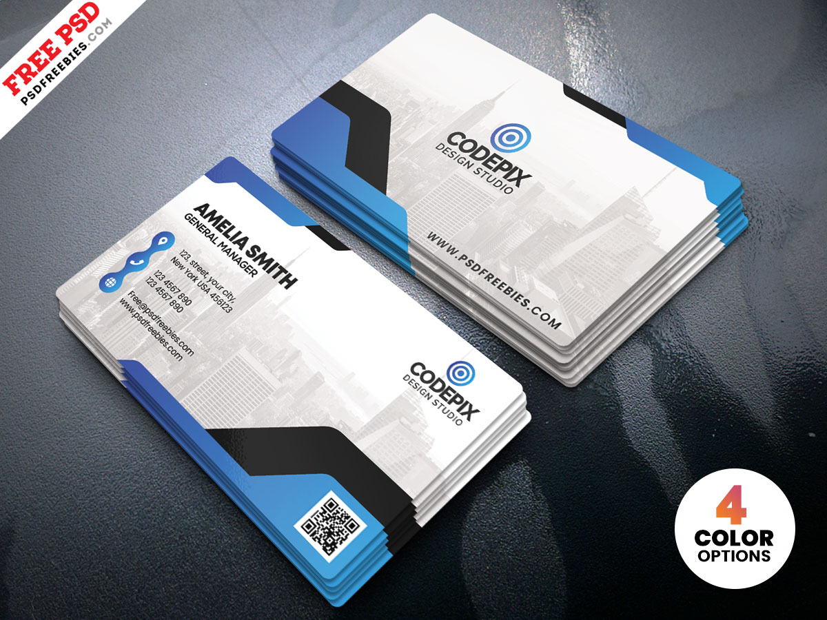 Minimal Corporate Business Card PSD Free Download