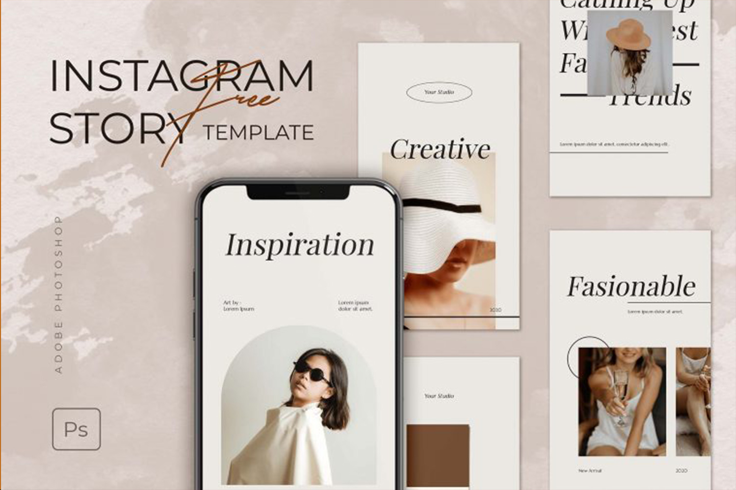 Minimal Instagram Story Template PSD Free Download