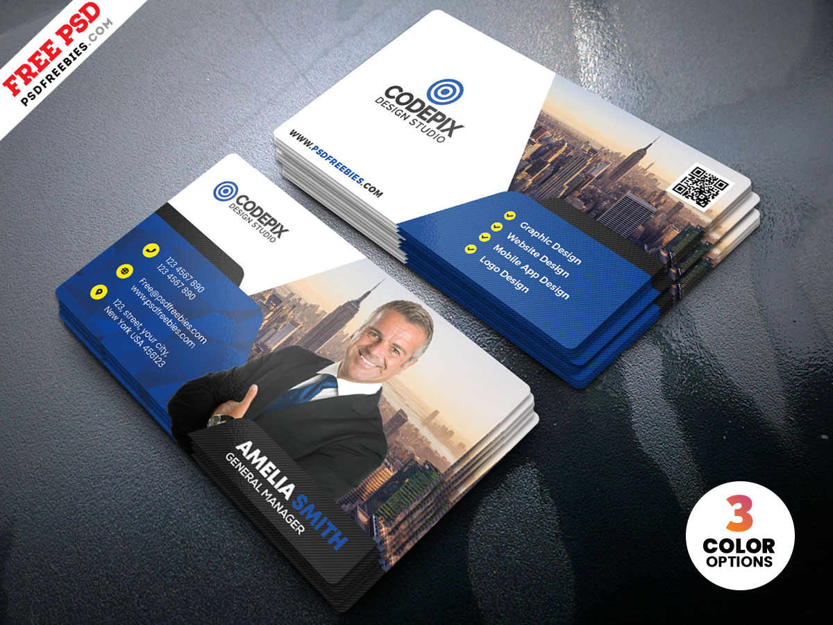 Modern Business Card Design PSD Free Download