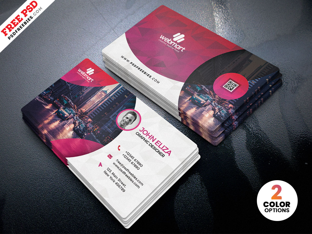 Modern Clean Business Card PSD Free Download