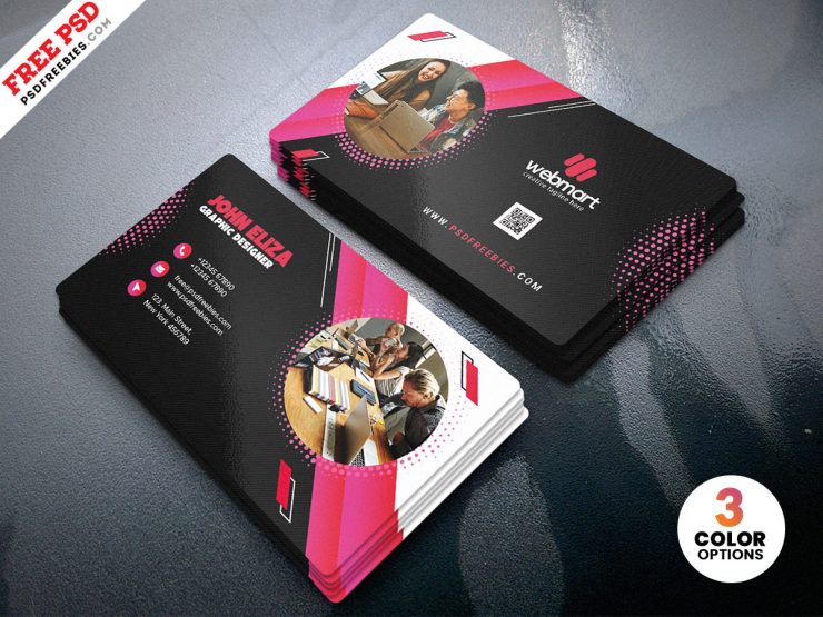 Modern Company Business Card PSD Template Free Download