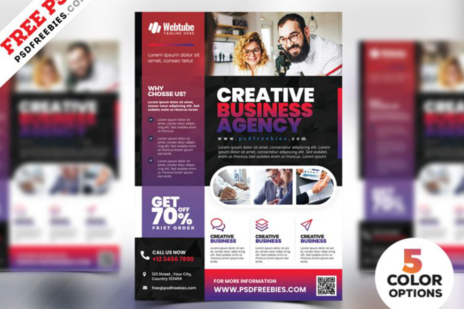 Multipurpose Business Flyer PSD Free Download