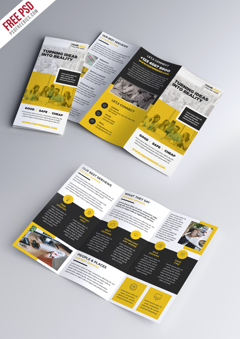 Multipurpose Tri-Fold Brochure PSD Free Download