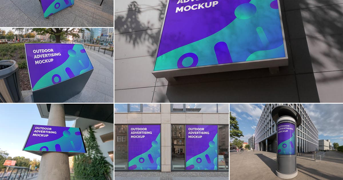 Out Door Advertising Mockup Free Download