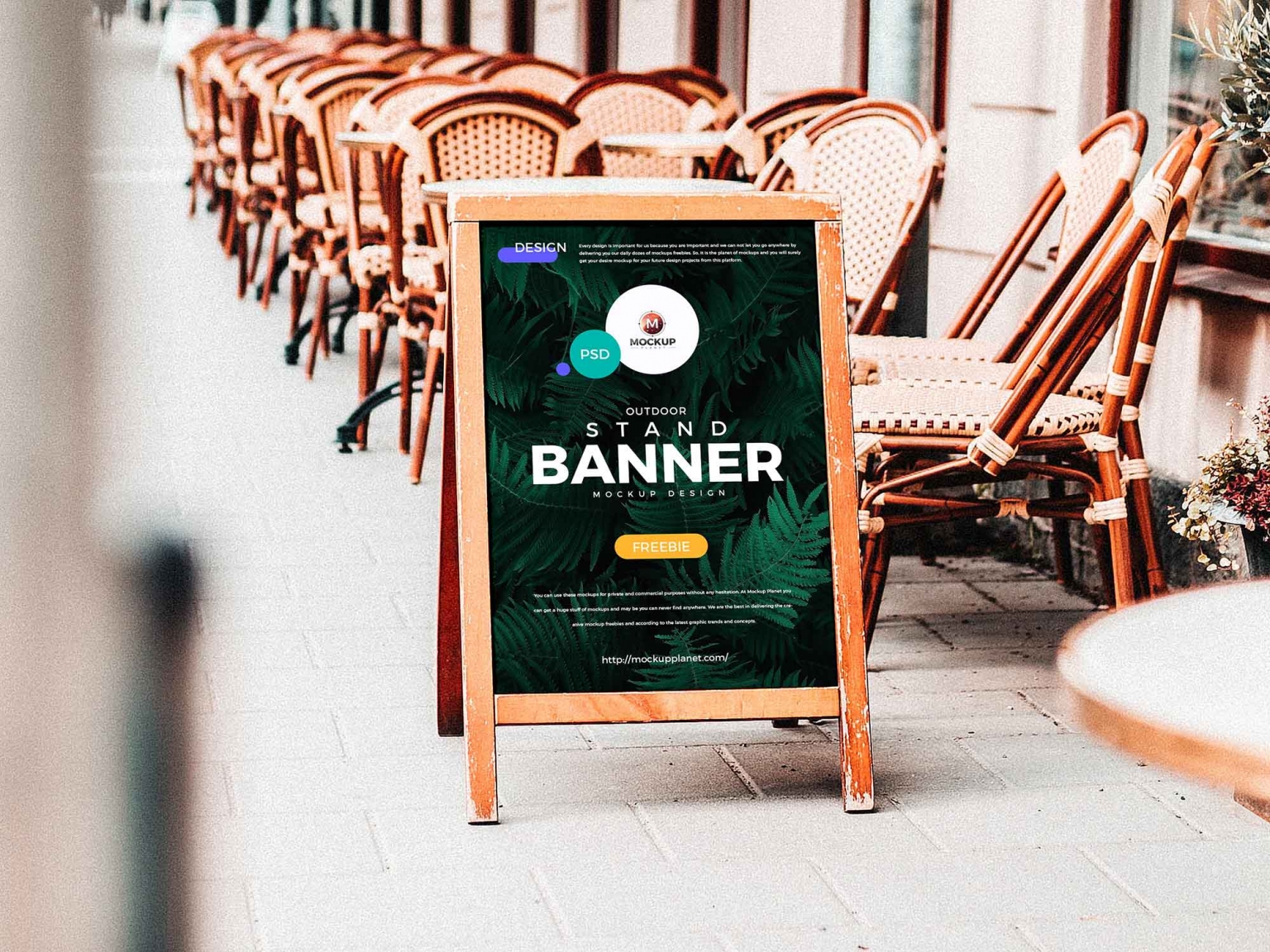 Outdoor Stand Banner Mockup Free Download