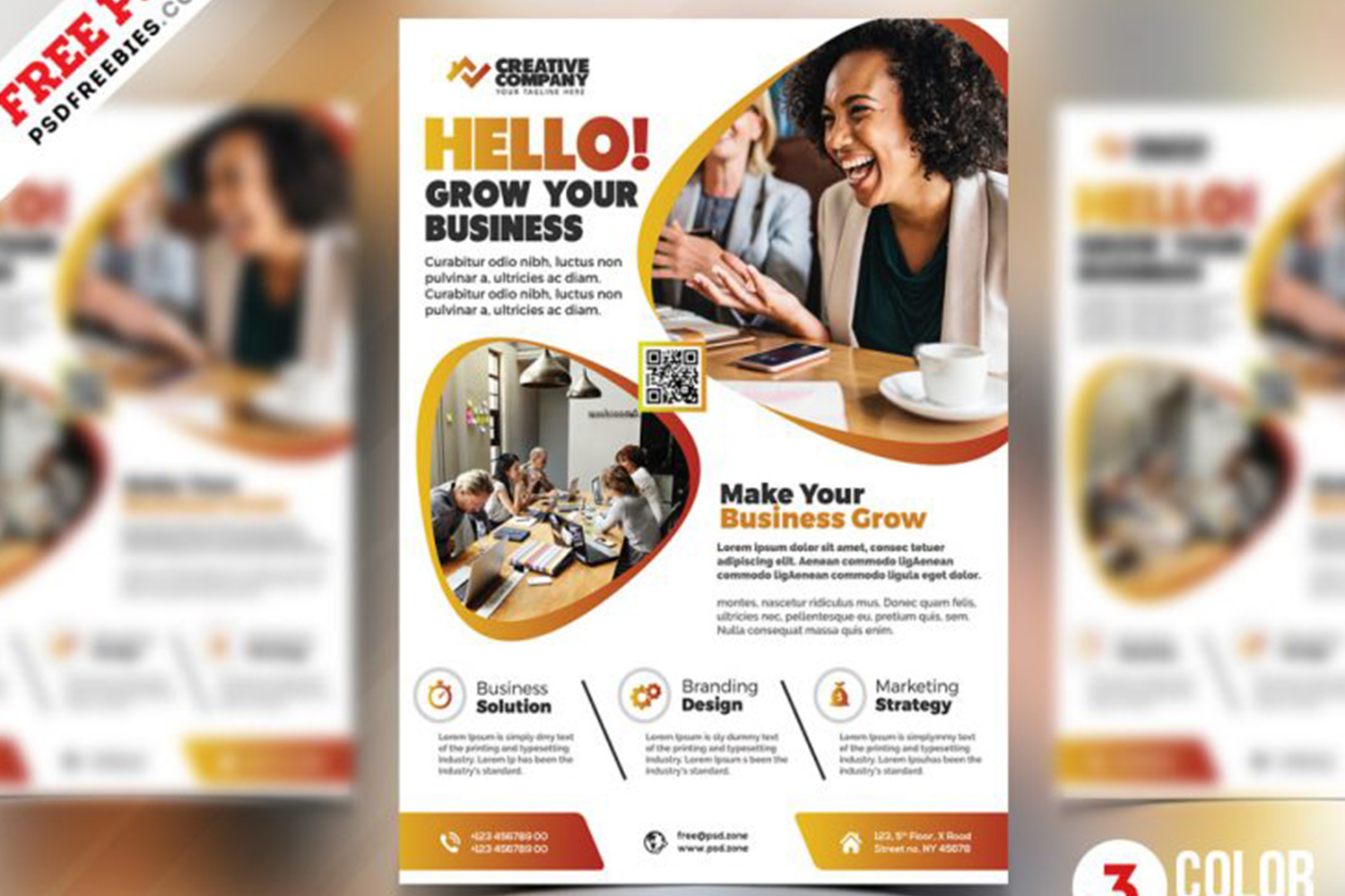 Business Marketing AD Flyer PSD Free Download