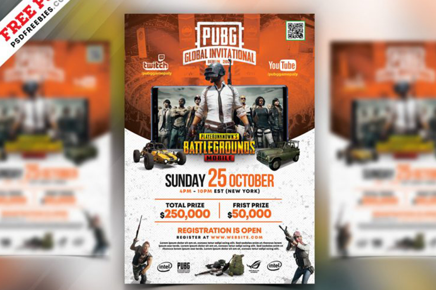 PUBG-Gaming-Event-Flyer-PSD-Free-Download
