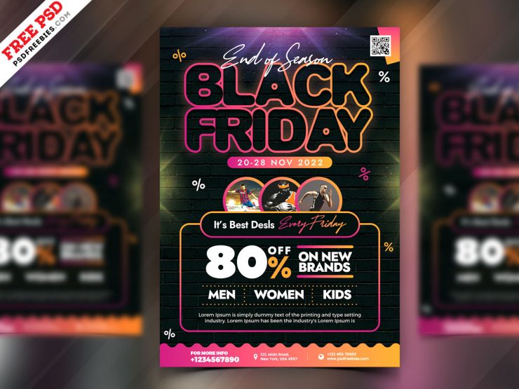 Premium Black Friday Sale Flyer PSD Free Download