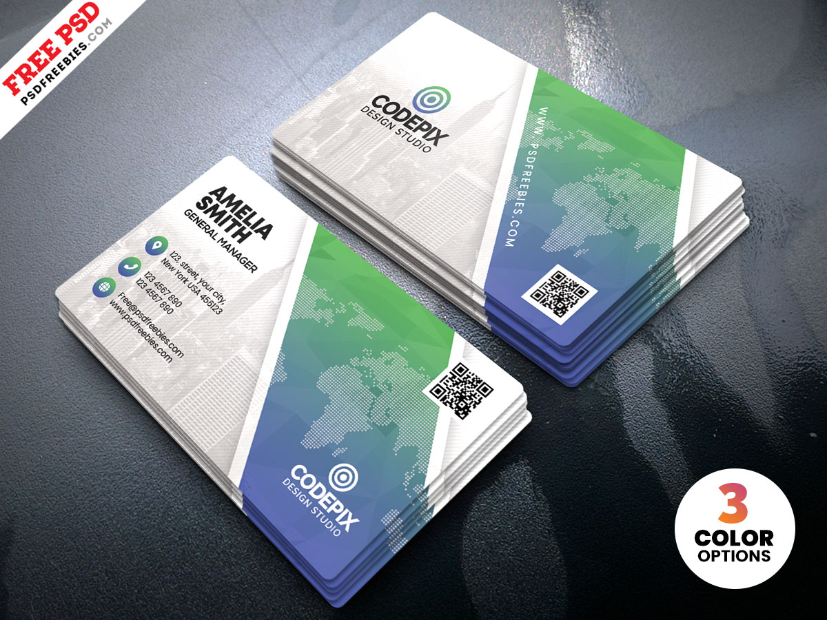 Print Ready Business Card Design PSD Free Download
