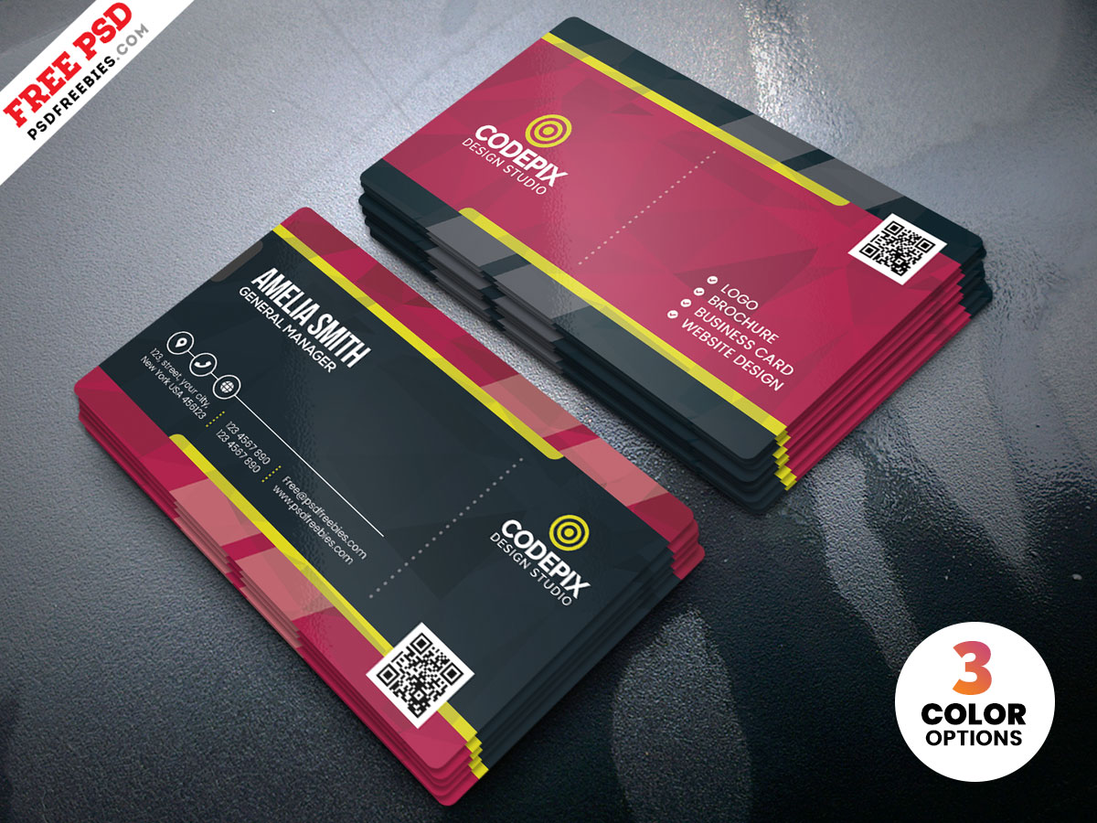 Print Ready Business Card PSD Free Download