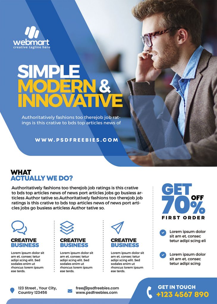 Professional Corporate Flyer Design PSD Free Downloa
