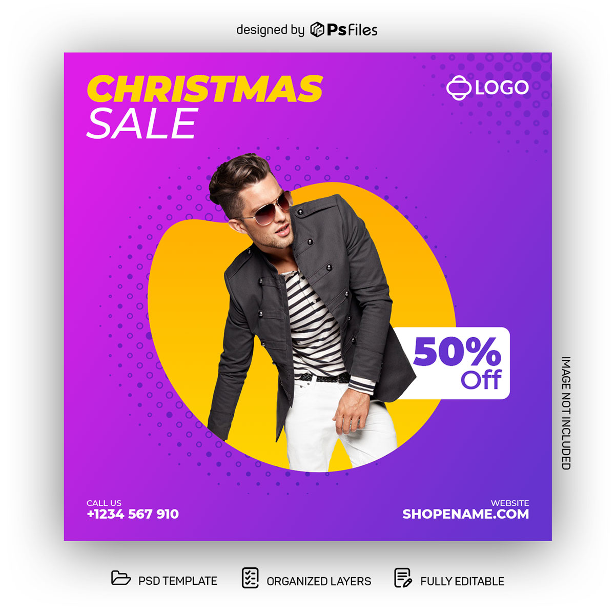 Christmas Sale Social Media Post Design Template PSD Free Download