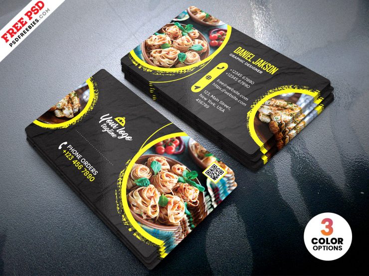 Restaurant Designer Business Card PSD Templates Free Download