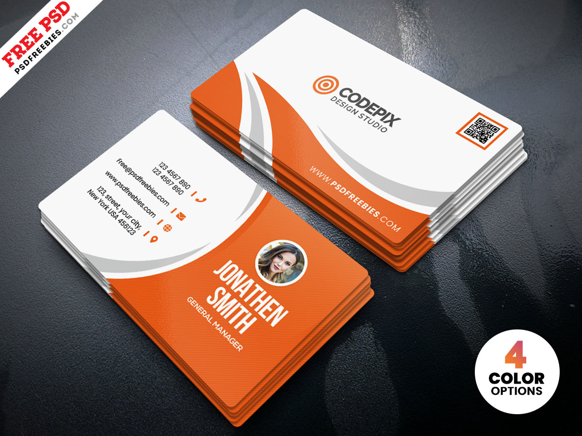 Simple Business Card Design PSD Free Download