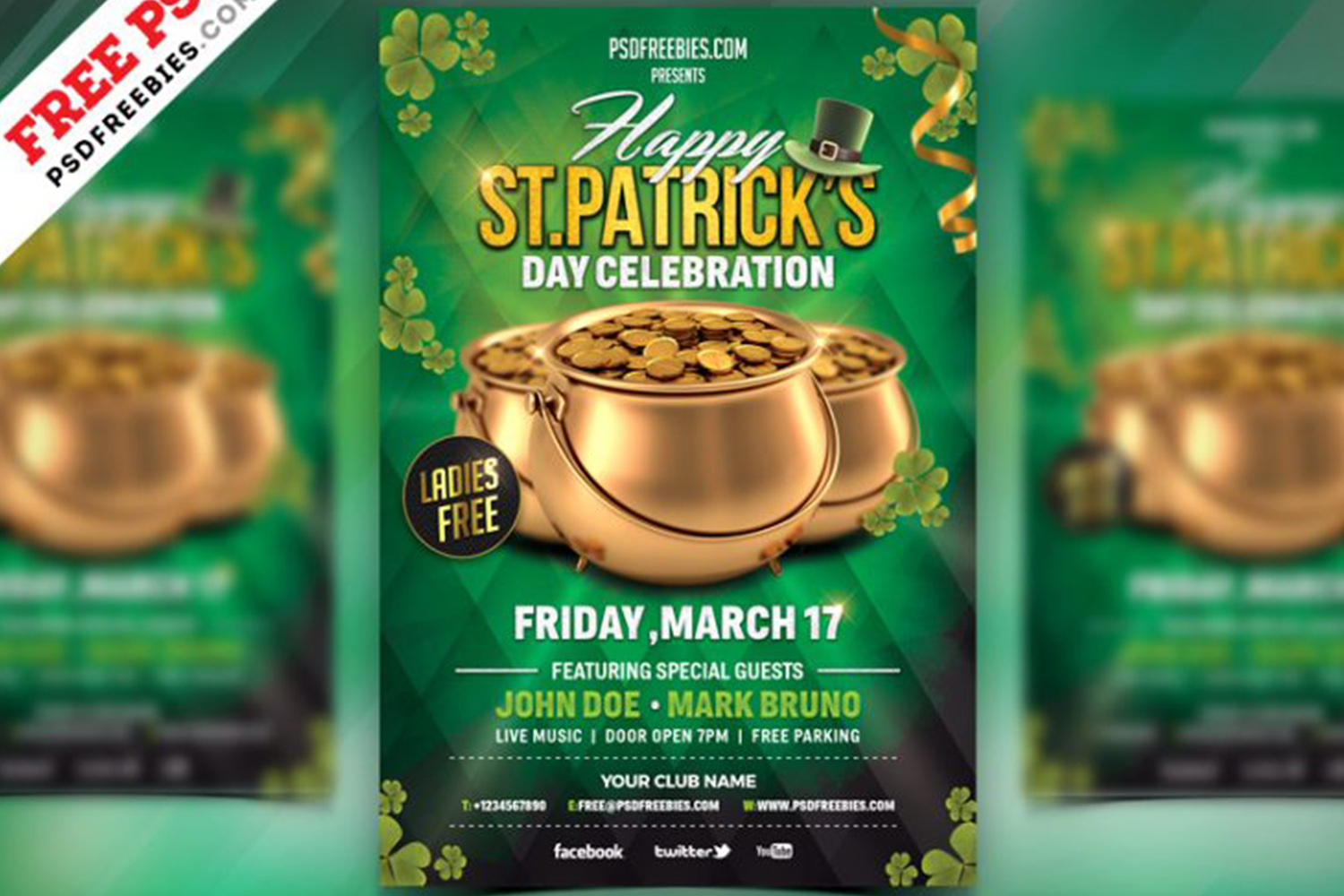 St. Patrick’s Day Celebration Flyer PSD Free Download
