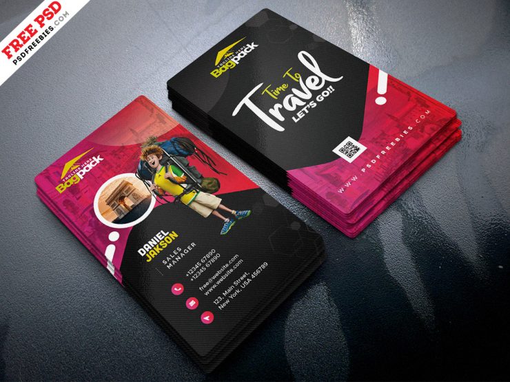 Travel Agency Business Card PSD Template Free Download
