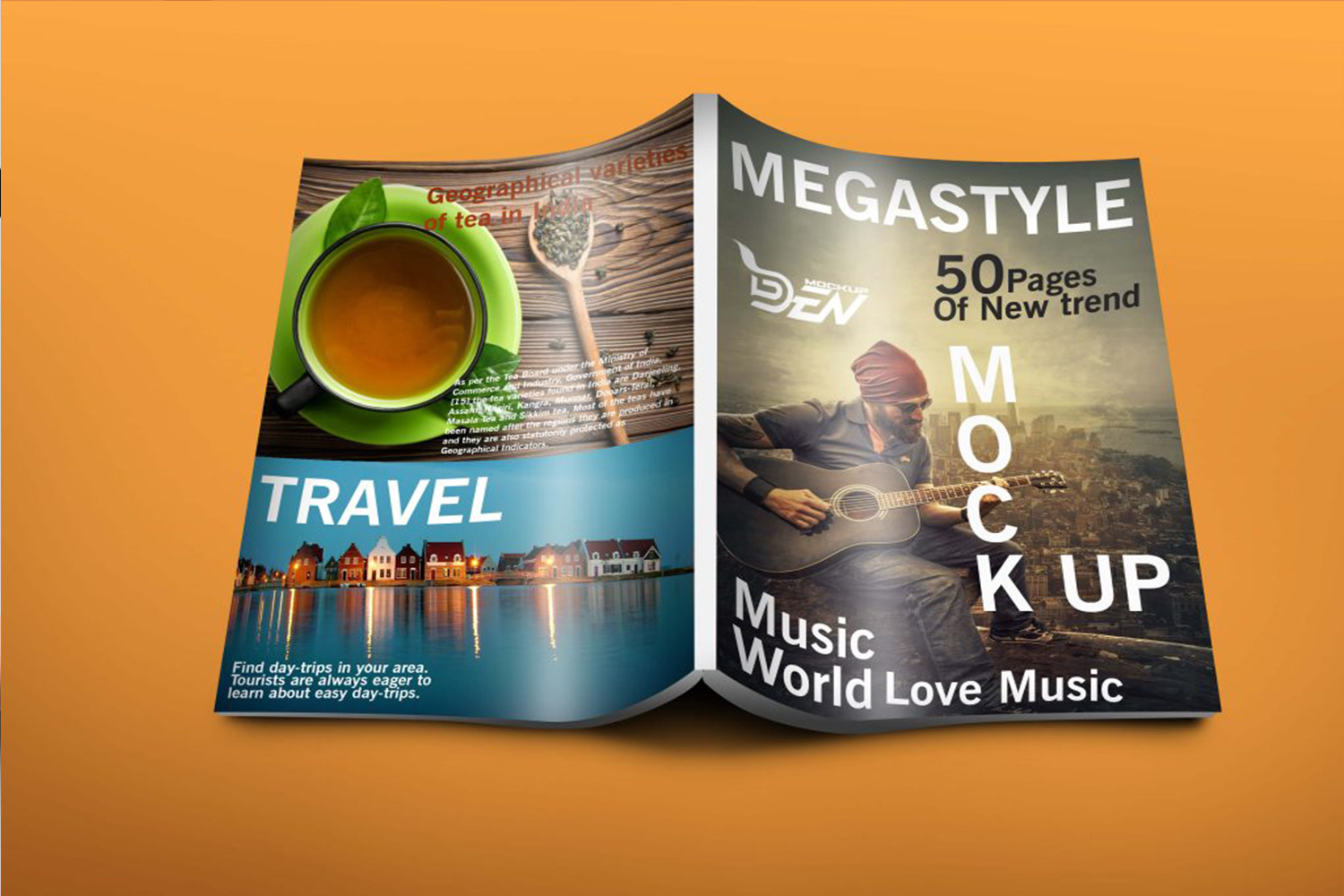 Travel Blog Magazine Mockup  Free Download