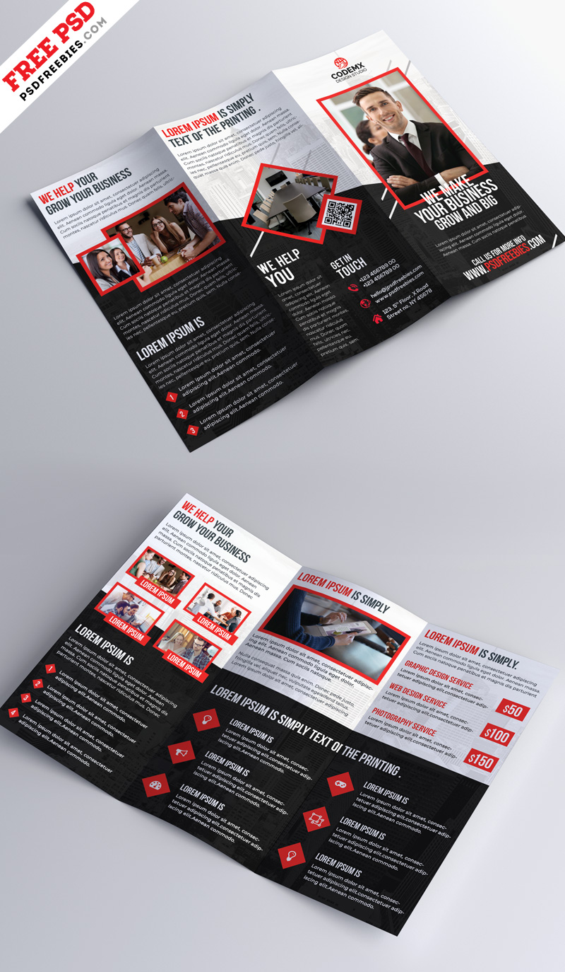 Tri-fold Brochure Design PSD Free Download