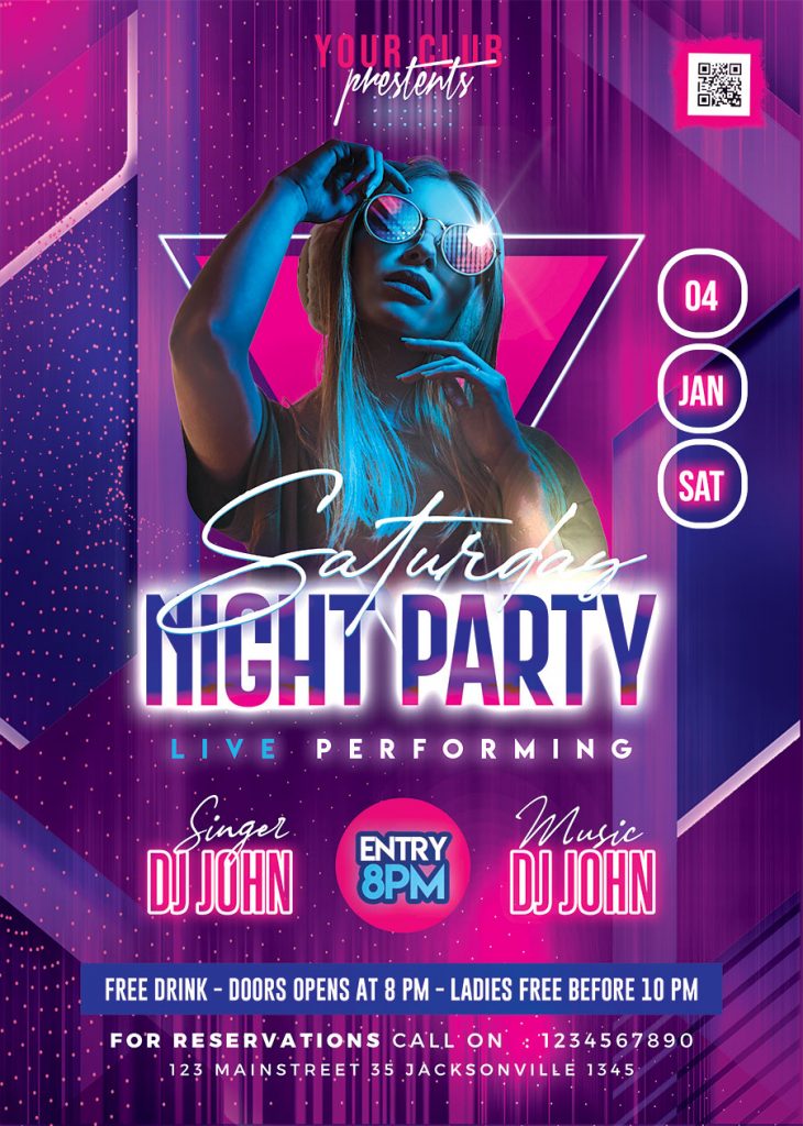 Weekend Party Flyer Template PSD Free Download