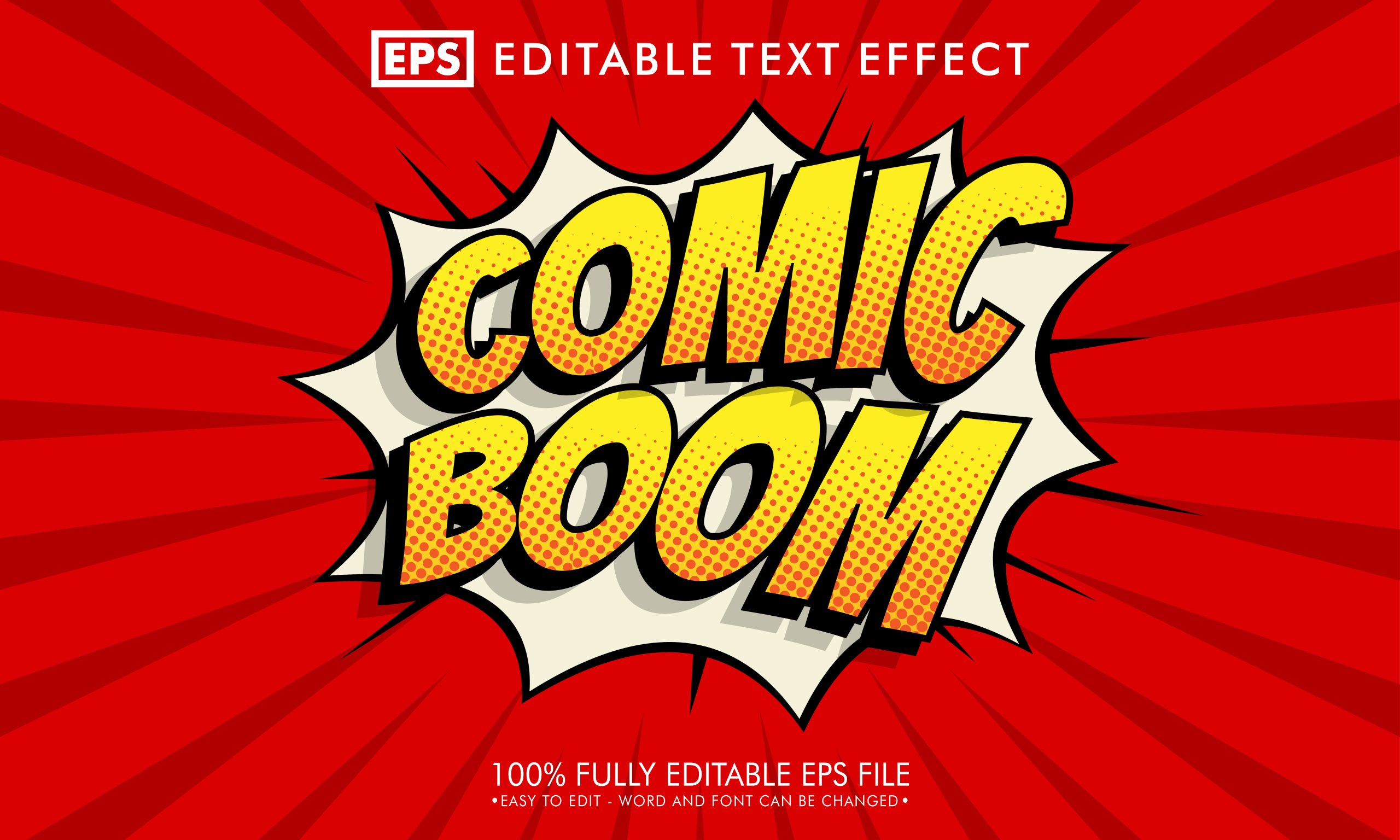 Comic Style Background – Comic Book Text Effect –  Adobe Illustrator Tutorial