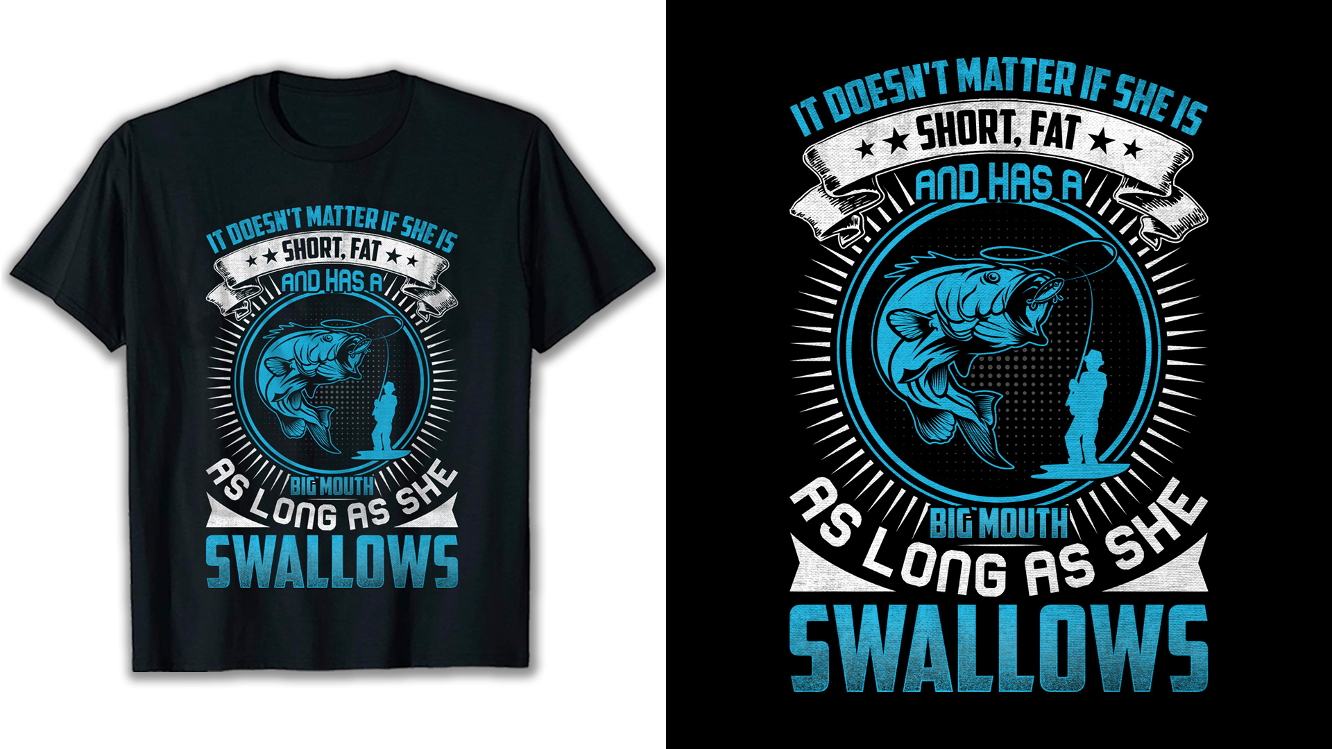Fishing T-Shirt Design Tutorial In Illustrator | Create Fishing Designs | T-Shirt Design Bangla