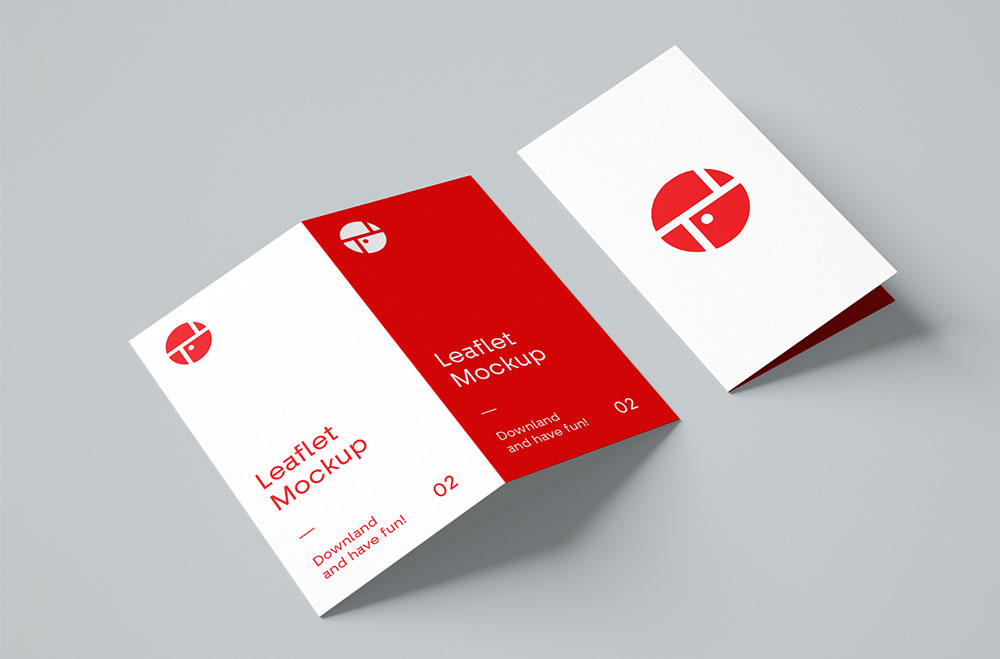 2-Fold Brochure Mockup Free Download